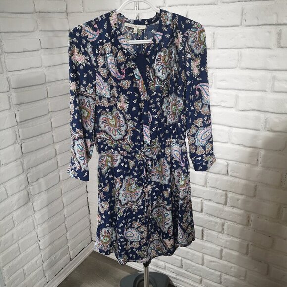 Daniel Rainn Ladies Size Small Navy with Pattern Lined Flowy Dress - Picture 1 of 10